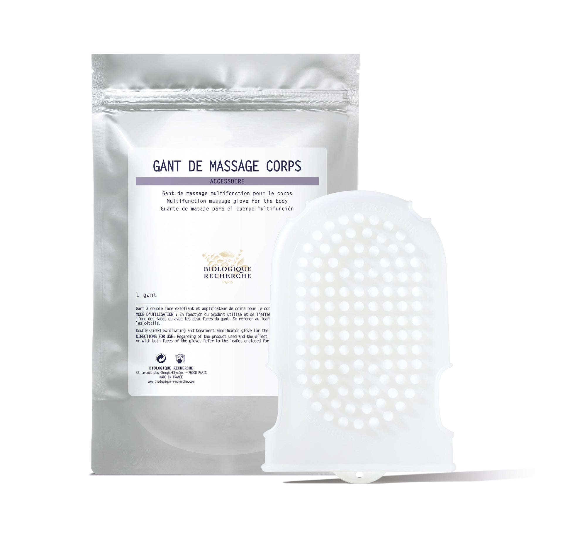 Glove for massage and lifting skin